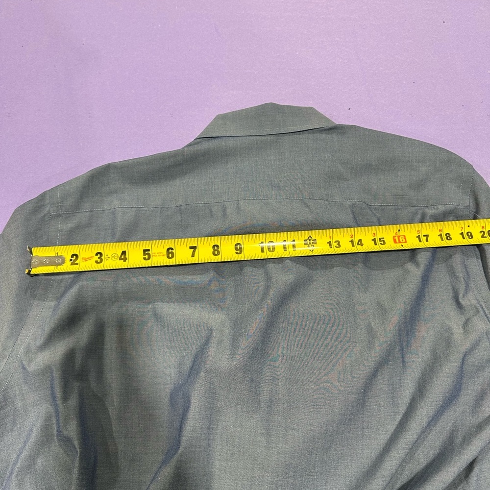 Buttoned Down Blue Spread Collar Long-Sleeve Dress Shirt - Picture 7 of 7